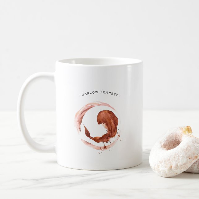 Taza De Café Acuarela Virgo Astrología Rótulo Zodiaco | Monogra (Con donut)