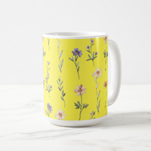 Taza De Café Acuarelas de Flores Silvestres