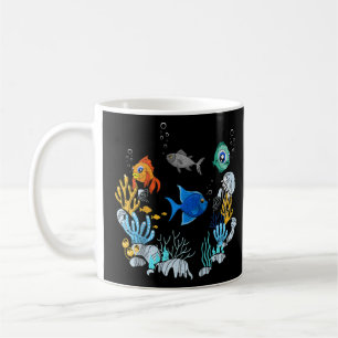 Taza De Café Acuario Colegio Subacuático De Biología De Pescado