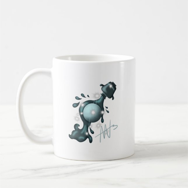 Taza De Café Acuario cósmico Uranus Zodiac (Izquierda)