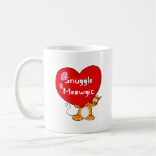 Taza De Café Acurrucijarse a Meowgic Funny Cat Pun Art