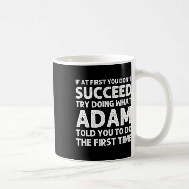 Taza De Café Adam Gift Name Personalized Birthday Funny Christm (Derecha)