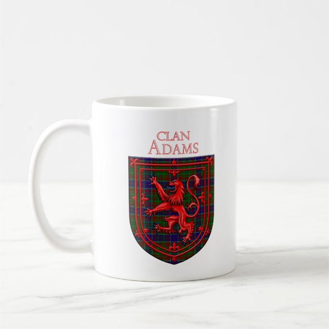 Taza De Café Adam Tartan Scottish Plaid Lion Rampant (Izquierda)
