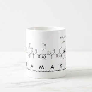 Taza De Café Adamaris peptide name mug