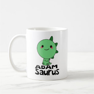 Taza De Café Adamsauraus, nombre Adam, amante de los dinos, din