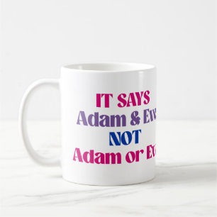 Taza De Café Adán y Eva no Adán ni Eva