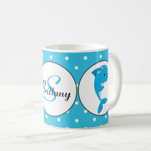 Taza de café adaptable del delfín lindo de la
