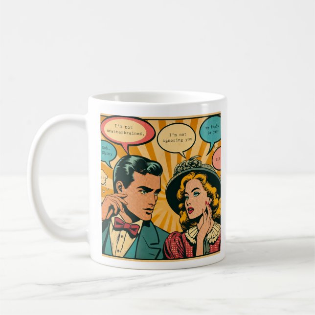 Taza De Café ADD divertido de la pareja de cómicos (Izquierda)
