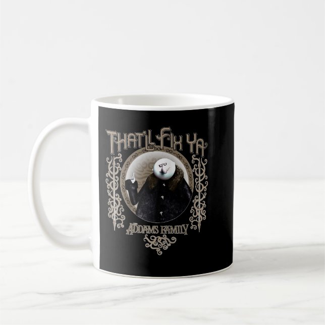 Taza De Café Addams Family Uncle Fester que arreglará tu retrat (Izquierda)
