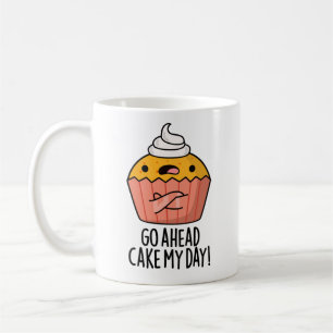 Taza De Café Adelante Pastel Mi Día Divertido Pun de Comida