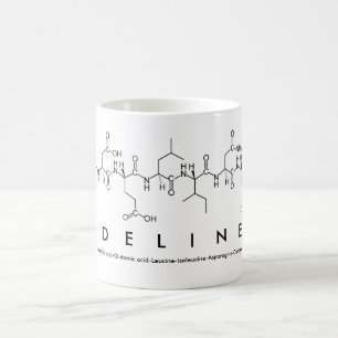 Taza De Café Adeline peptide name mug
