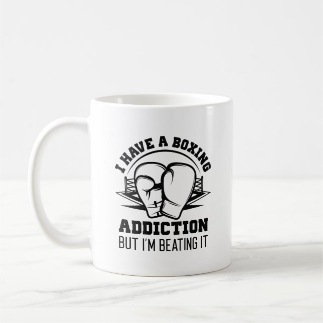 Taza De Café Adicción al boxeo (Izquierda)