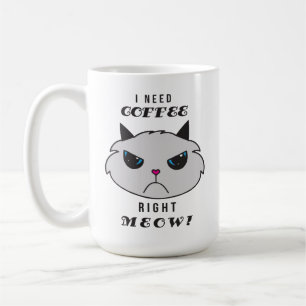 Taza De Café Adicto a Café Divertido Gato Adorable Adicción a C