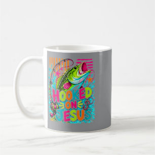 Taza De Café Adicto a Jesús Divertido Cristiano Pescador