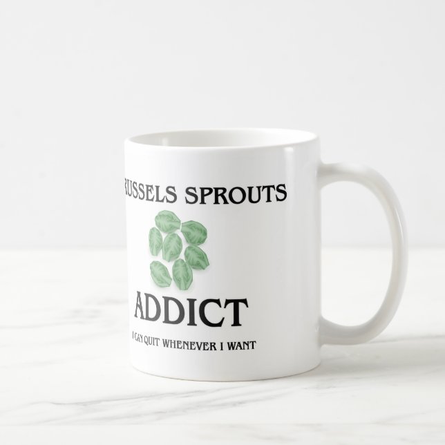 Taza De Café Adicto a las coles de Bruselas (Derecha)