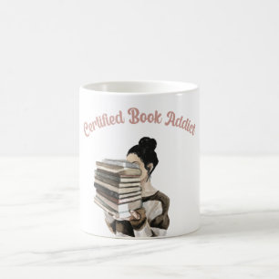 Taza De Café Adicto a los libros certificado