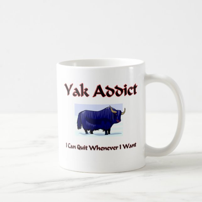 Taza De Café Adicto a los yacs (Derecha)