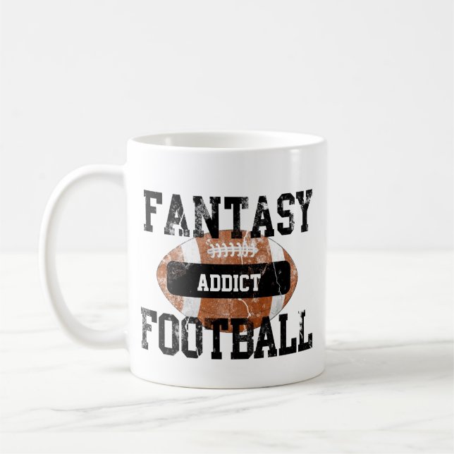 Taza De Café Adicto al fútbol de la fantasía (Izquierda)