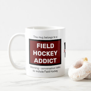 Taza De Café Adicto de hockey sobre hierba Añadir su nombre Mon