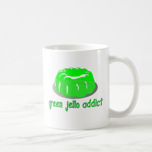 Taza De Café Adicto verde a Jello
