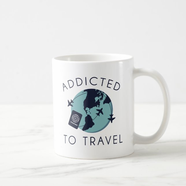 Taza De Café Adictos A Viajar (Derecha)