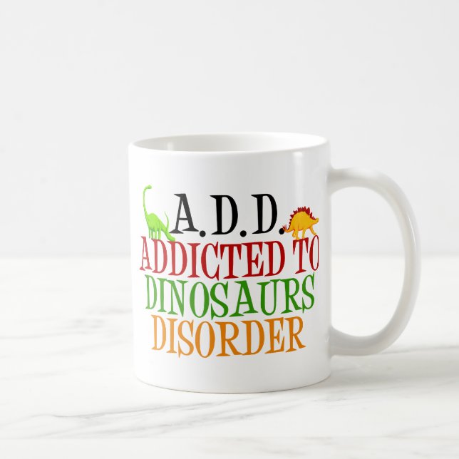 Taza De Café Adictos al trastorno de los dinosaurios (Derecha)