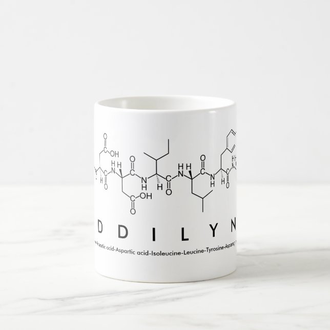 Taza De Café Adilyn peptide nombre mug (Centro)