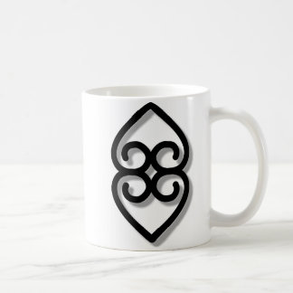 Taza De Café Adinkra - earth-BW