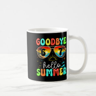 Taza De Café Adiós 67 Sungles Hola Verano Retro Atardecer Palma