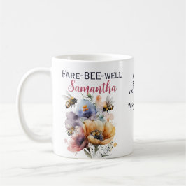 Taza De Café Adiós, adiós abandonando Floral Bee