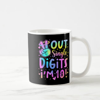 Taza De Café Adiós Dígitos Simples Cumplo 10 Cumpleaños 10 Años