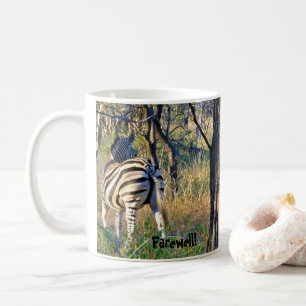 Taza De Café Adiós Sudáfrica Zebra Mug