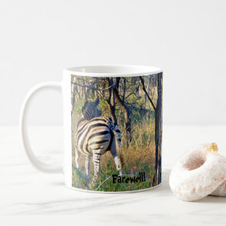 Taza De Café Adiós Sudáfrica Zebra Mug