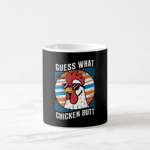 Taza De Café Adivina Qué Pollito Trasero Amantes De Pollo Diver