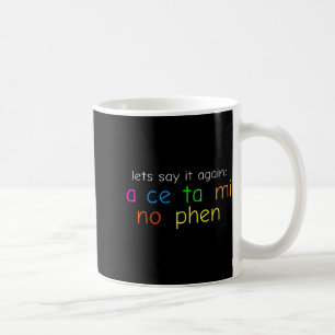 Taza De Café Adivinanza Divertida Acetaminofén Pronunciar Diver