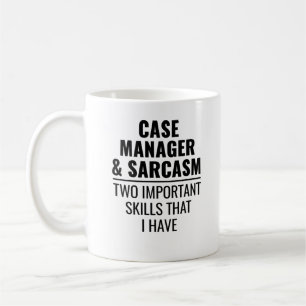 Taza De Café Administrador de casos y sarcasmo dos habilidades