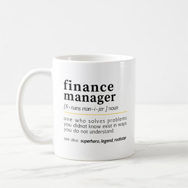 Taza De Café Administrador de finanzas - Definición divertida (Izquierda)
