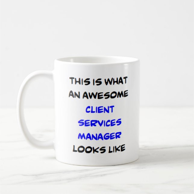Taza De Café administrador de servicios de cliente, impresionan (Izquierda)