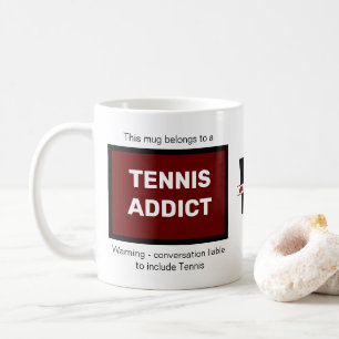 Taza De Café Administrador de tenis Añadir su nombre Monograma 