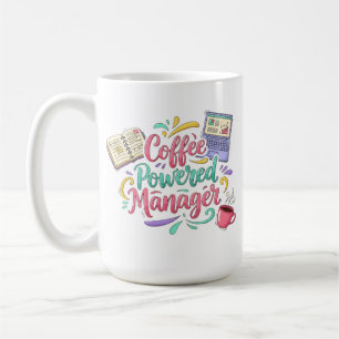 Taza De Café Administrador Impulsado por Café Divertido Oficina