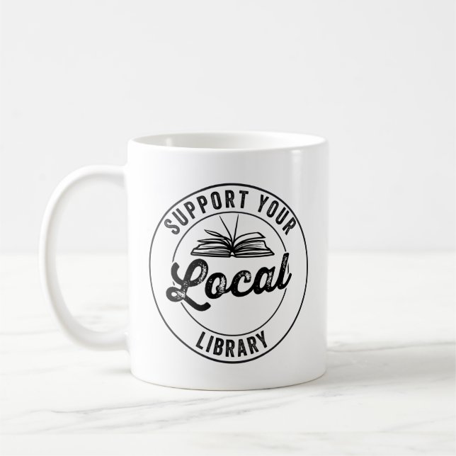 Taza De Café Admitir su biblioteca local (Izquierda)