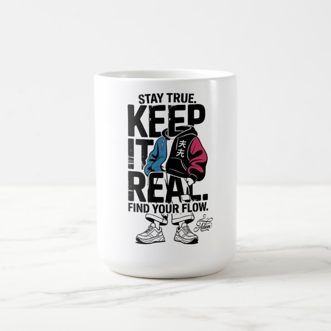 Taza De Café ADOM Keep It Real Long Sleeve Tee (Centro)