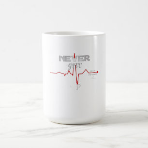 Taza De Café ADOM Premium "Nunca te rindas" Gráfica Manga Larga