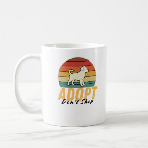 Taza De Café Adopta a no comprar perro - al Mascota de rescate 