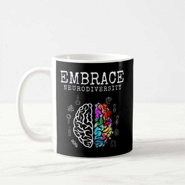 Taza De Café Adoptar la camisa de la neurodiversidad. Este neur (Izquierda)