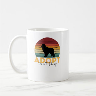 Taza De Café Adoptar no comprar peluca de perro nueva - regalo