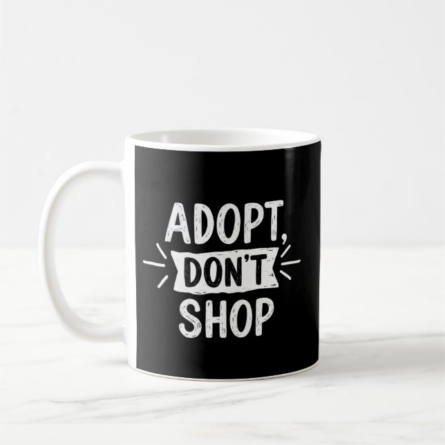 Taza De Café Adoptar un día de Mascota de refugio | Mug de sopo (Izquierda)