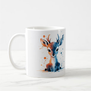 Taza De Café Adorable acuarela Bebé Deer Mug