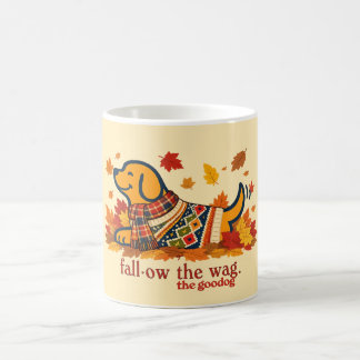 Taza De Café Adorable Amante de Perros de Otoño