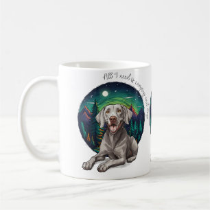 Taza De Café Adorable Amante de Weimaraner de Camping